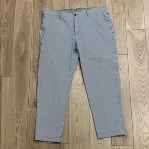 Nike Men's Navy and White Striped Chinos